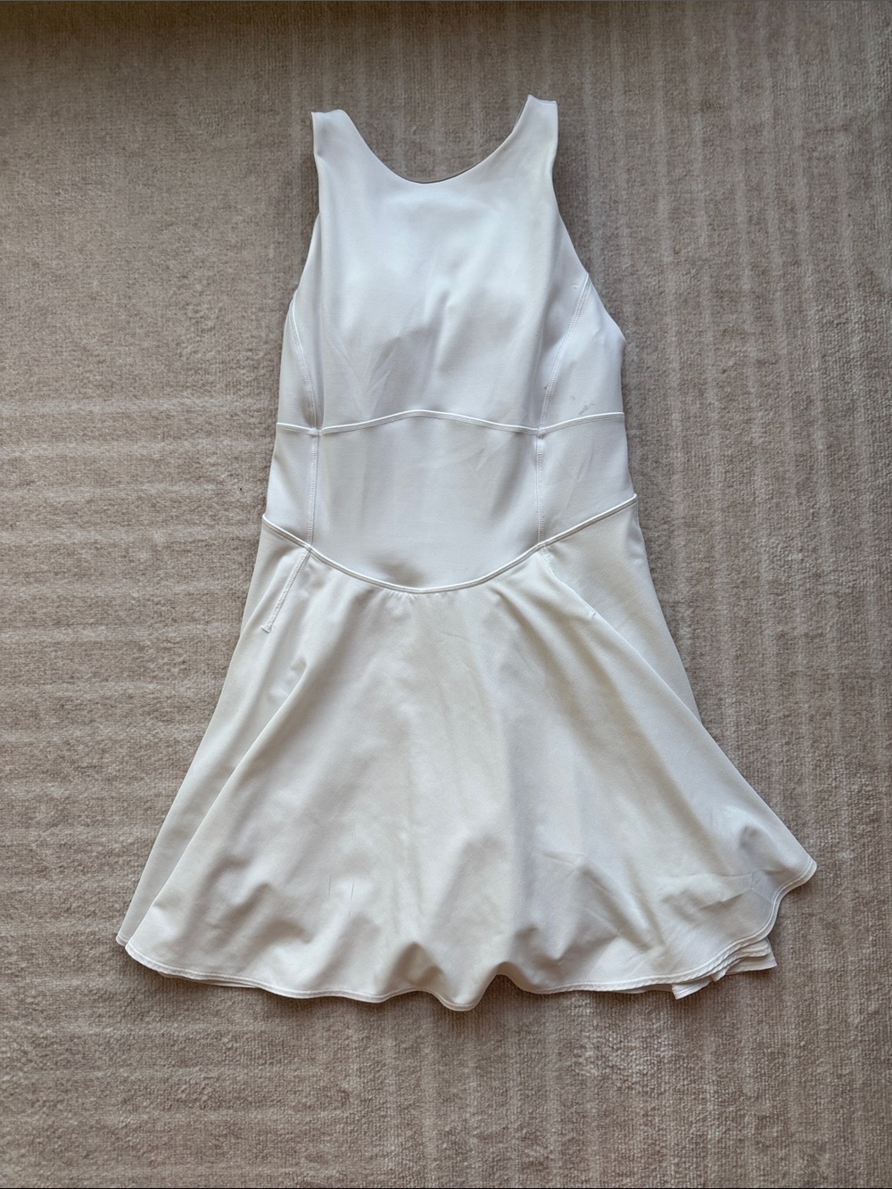 lululemon athletica White Sleeveless Flare Midi Dress